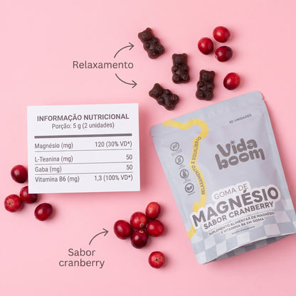 Goma de Magnésio (60 mg de Mg por goma)- Desligar a mente nunca foi tão gostoso
