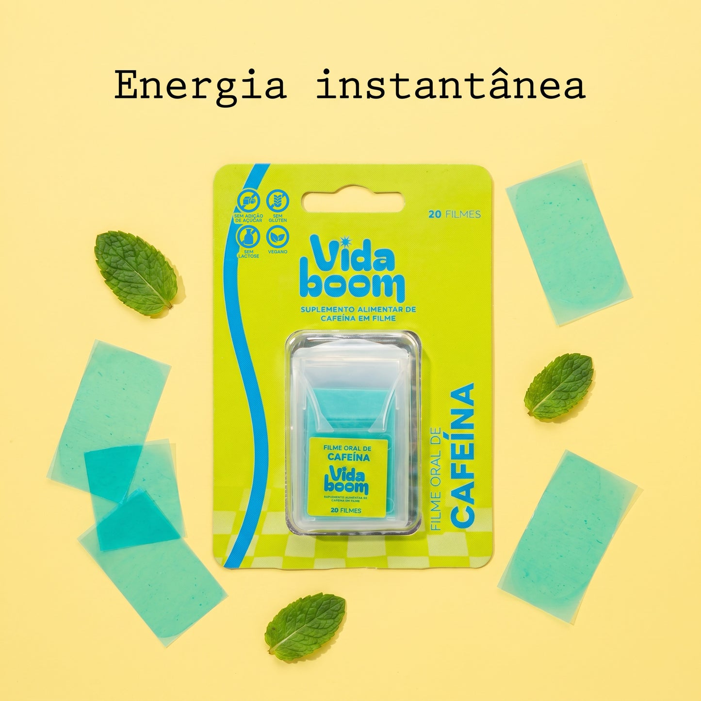Filme Oral de Cafeína- Cafeína, sem café