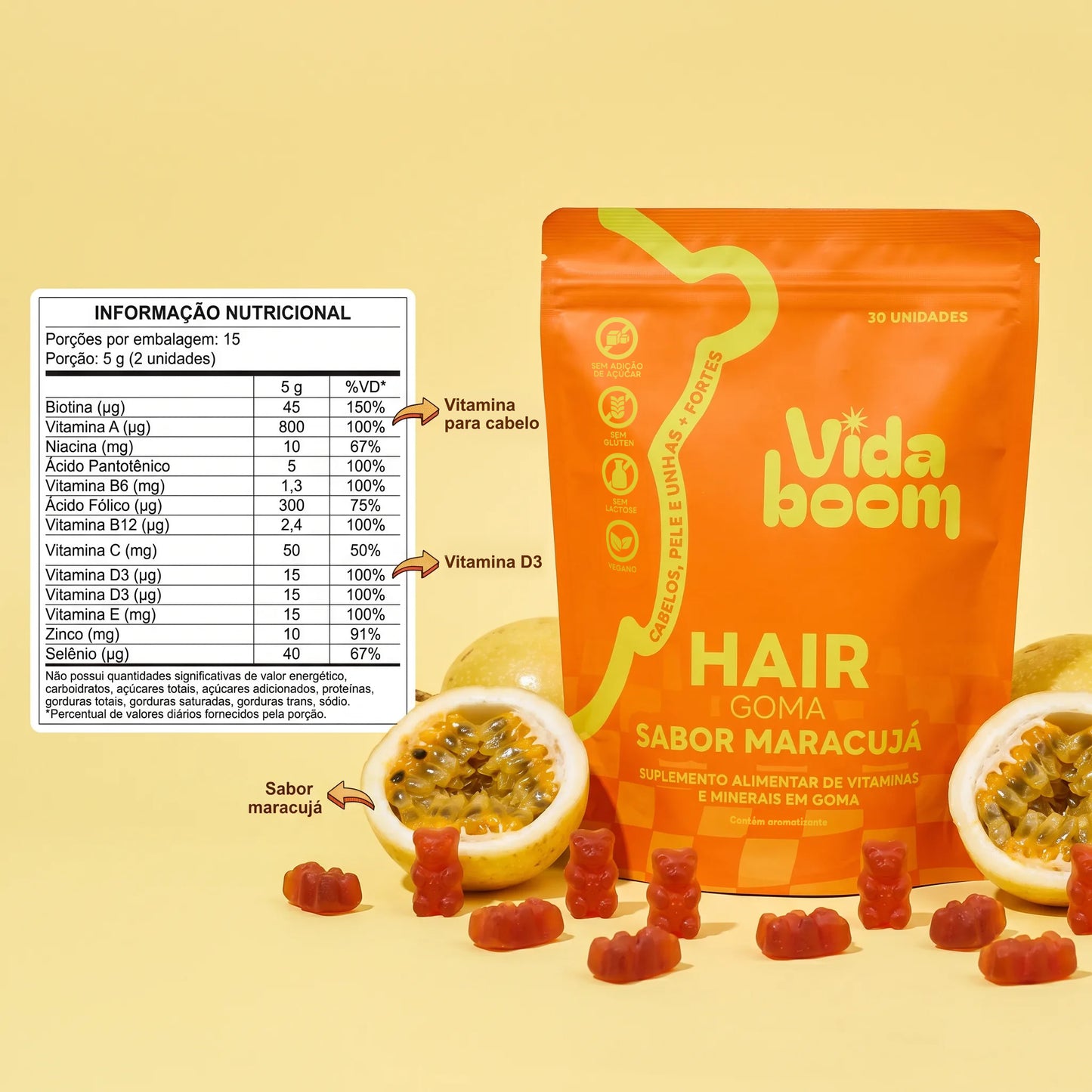 Goma Hair- Todos os micronutrientes de que você precisa- PAGUE 2 LEVE 3!